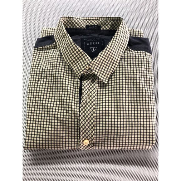 Guess Button Front Long Sleeve Slim Fit Men's Size Small - Picture 1 of 4